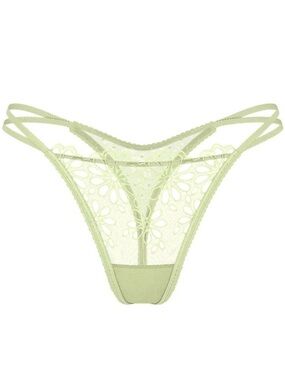 Victoria’s Secret Large Reed Green The Lacie Eyelet Strappy String Thong